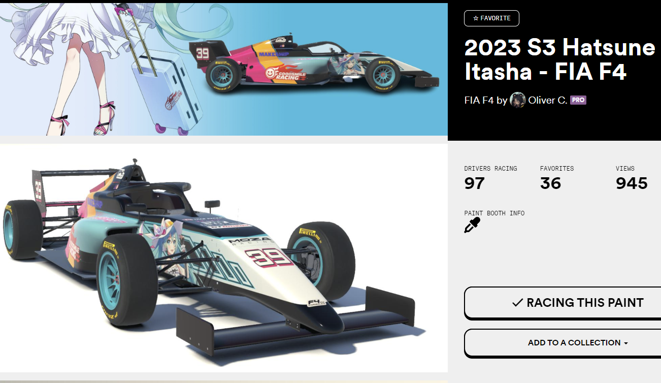 https://www.tradingpaints.com/showroom/view/661609/2023-S3-Hatsune-Miku-Itasha&ndash;FIA-F4